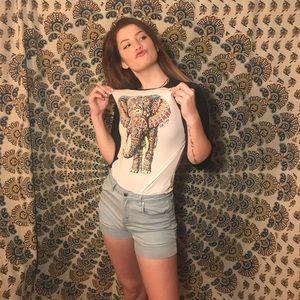 Tribal Elephant Baseball Shirt